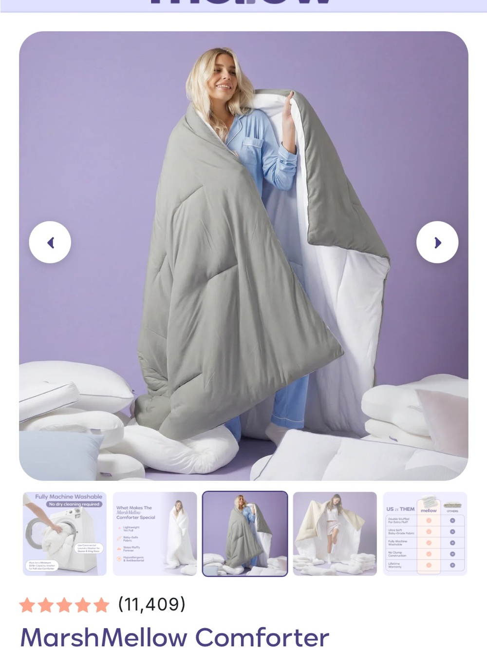 Gray Mellow Comforter